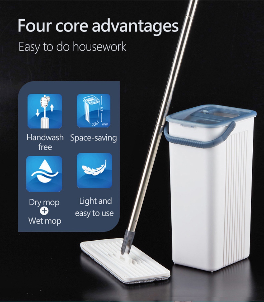 Slide Clean Double Scraper Flat Mop-3